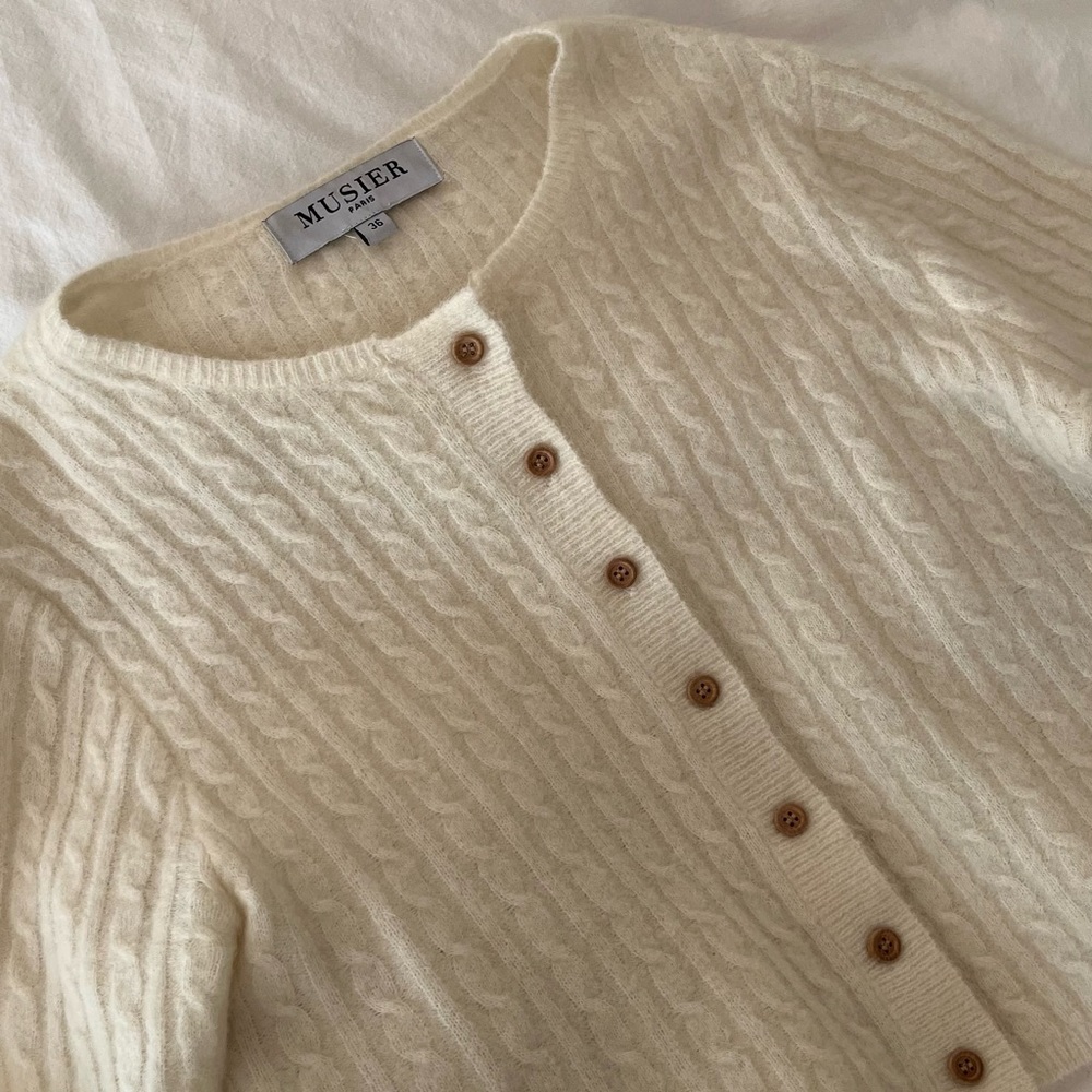 Musier Paris Amanda Cropped Cardigan